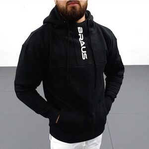 BRAUS  Black Unisex Track Hoodie